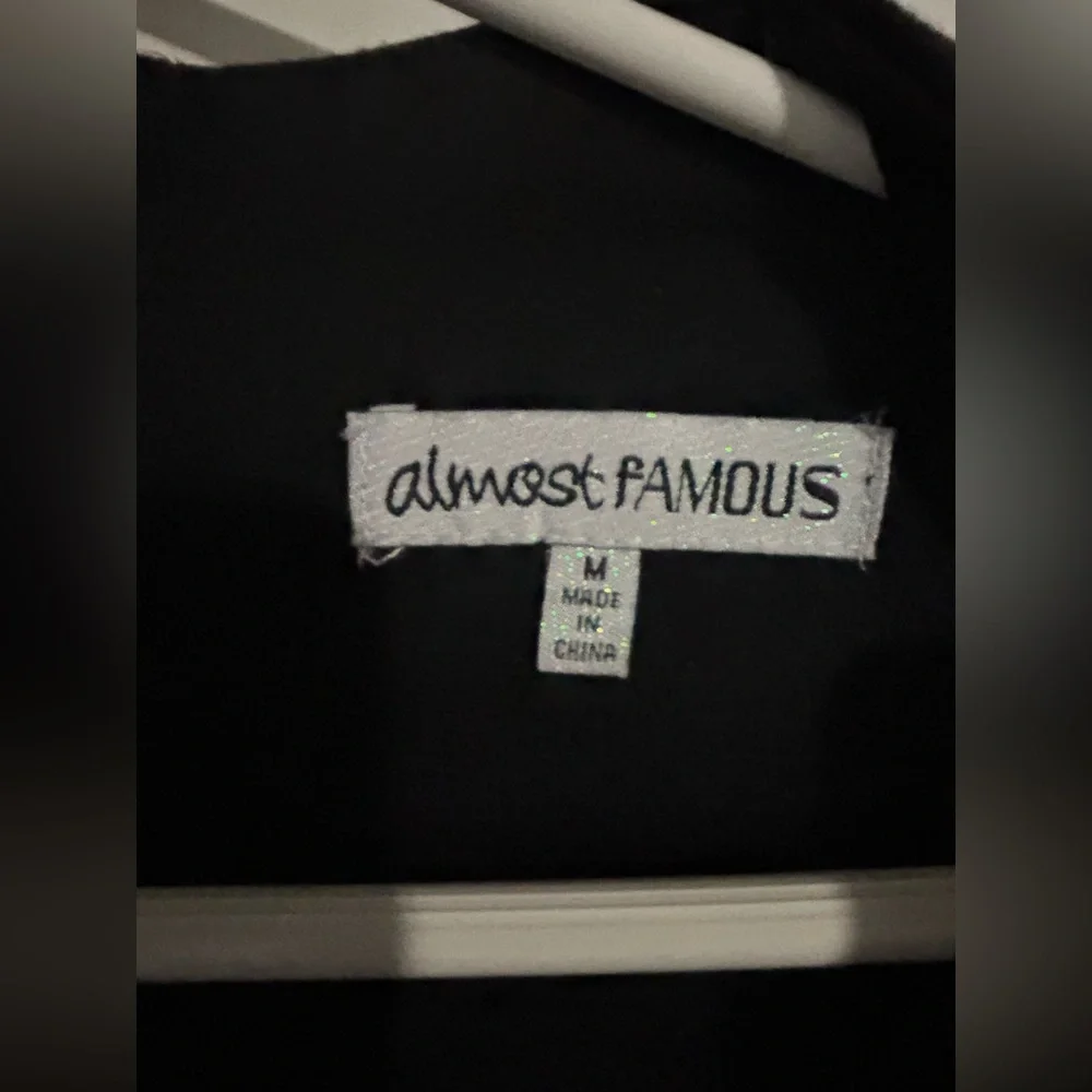 Almost Famous Black V-Neck Sheath Midi Dress - Picture 3 of 3